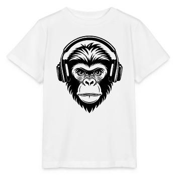 Chemise Graffiti Monkey Head Streetstyle Beat Edition - T-shirt bio MINI CREATOR Stanley/Stella Enfant - blanc - Devant - Maike (125cm)