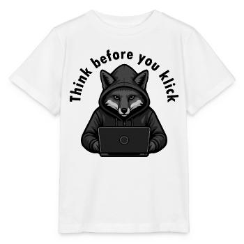 Denk nach bevor du klickst - Cyber Sicherheit - Stanley/Stella Kinder T-Shirt MINI CREATOR  - Weiß - Vorne - Maike (125cm)