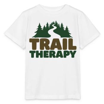 TRAIL THERAPY Saying Statement - Stanley/Stella MINI CREATOR Kids’ T-Shirt - white - Front - Maike (125cm)