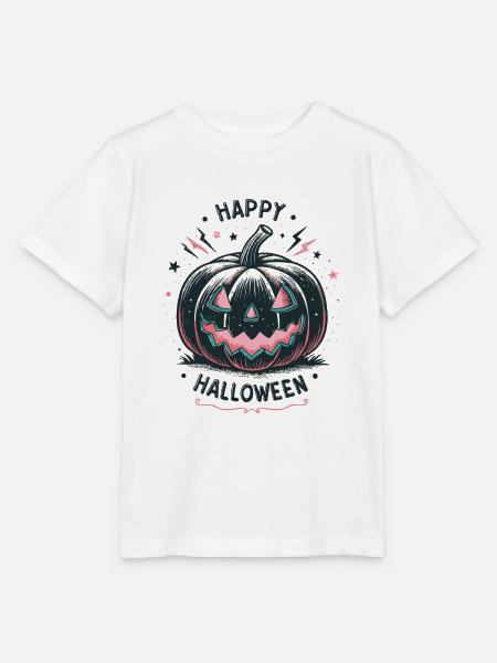 Kürbis Jack-o-Glow Halloween - Stanley/Stella Kinder T-Shirt MINI CREATOR  - Weiß