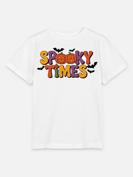 Spooky Times Halloween Pumpkins - Stanley/Stella Kinder T-Shirt MINI CREATOR - Weiß