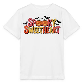 Spooky Sweetheart Pumpkin Halloween - Stanley/Stella MINI CREATOR Kids’ T-Shirt - white - Front - Maike (125cm)