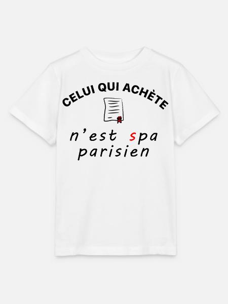 Celui_qui_achete_n-est_spa_parisien - Stanley/Stella Kinder T-Shirt MINI CREATOR - Weiß