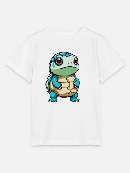 Kuschelige Schildkröte Cartoon - Stanley/Stella Kinder T-Shirt MINI CREATOR - Weiß