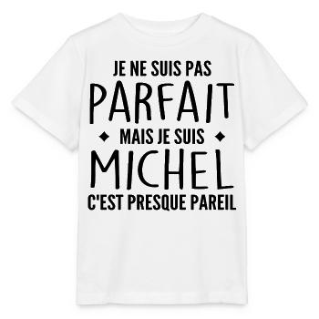 Michel Ein Vorname, eine Haltung Humor Michel - Stanley/Stella Kinder T-Shirt MINI CREATOR  - Weiß - Vorne - Maike (125cm)