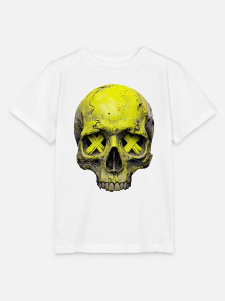 Neon X Totenkopf - Stanley/Stella Kinder T-Shirt MINI CREATOR  - Weiß
