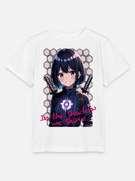 Schattenlicht Kämpferin - Stanley/Stella Kinder T-Shirt MINI CREATOR - Weiß