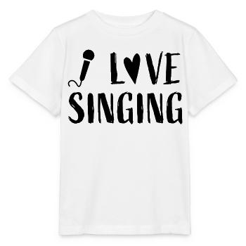 I love singing - Music Love Singer - Stanley/Stella MINI CREATOR Kids’ T-Shirt - white - Front - Maike (125cm)