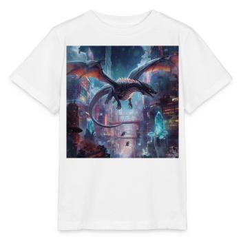 Dragon Leap Neon City - Stanley/Stella MINI CREATOR Kids’ T-Shirt - white - Front - Maike (125cm)