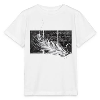 Feather Triptych - Stanley/Stella MINI CREATOR Kids’ T-Shirt - white - Front - Maike (125cm)