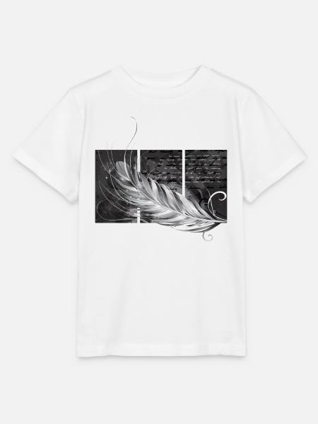 Feder-Triptychon - Stanley/Stella Kinder T-Shirt MINI CREATOR - Weiß
