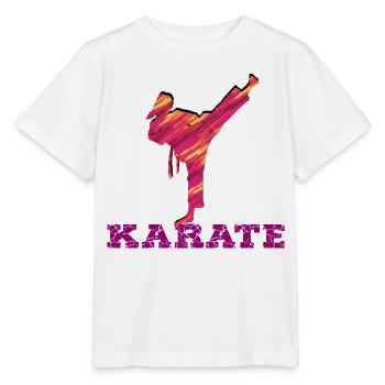 Karate Silhouette Color Explosion - Stanley/Stella MINI CREATOR Kids’ T-Shirt - white - Front - Maike (125cm)