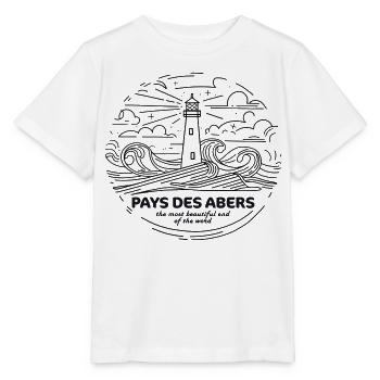 Pays des Abers Gift Souvenir Travel Headlights - Stanley/Stella MINI CREATOR Kids’ T-Shirt - white - Front - Maike (125cm)