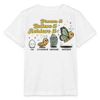 Chenille Papillon Ecole Evolution Cadeau - T-shirt bio MINI CREATOR Stanley/Stella Enfant - blanc - Devant - Maike (125cm)