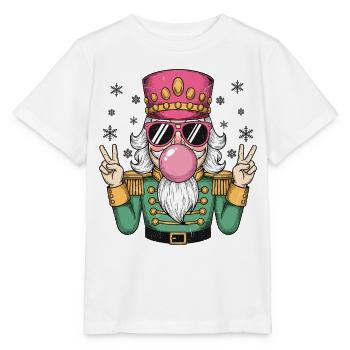 Nussknacker bläst Kaugummi - Stanley/Stella Kinder T-Shirt MINI CREATOR  - Weiß - Vorne - Maike (125cm)