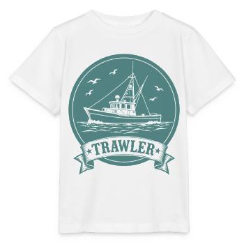 Trawler Fishing Cutter Ahoy Maritim - Stanley/Stella MINI CREATOR Kids’ T-Shirt - white - Front - Maike (125cm)