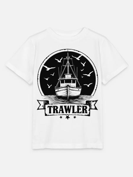 Trawler Fischkutter Ahoi Maritim - Stanley/Stella Kinder T-Shirt MINI CREATOR  - Weiß