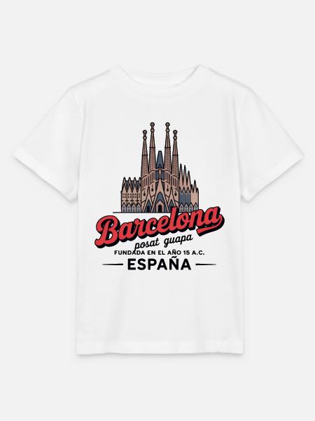 Barcelona Sagrada Familia Stil - Stanley/Stella Kinder T-Shirt MINI CREATOR - Weiß