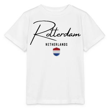 Rotterdam Pays-Bas, j’adore Rotterdam - T-shirt bio MINI CREATOR Stanley/Stella Enfant - blanc - Devant - Maike (125cm)