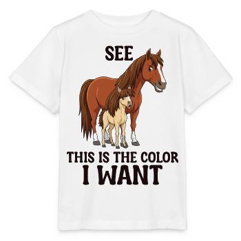 Humor Horse Rider Riding - Stanley/Stella MINI CREATOR Kids’ T-Shirt - white - Front - Maike (125cm)