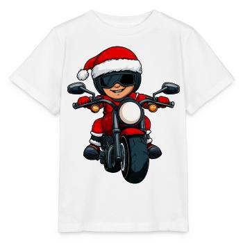 Motorcyclists Christmas - Stanley/Stella MINI CREATOR Kids’ T-Shirt - white - Front - Maike (125cm)