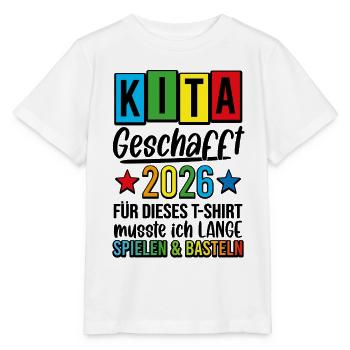 Kita 2026 Farbenfroh Spielen Basteln - Stanley/Stella Kinder T-Shirt MINI CREATOR  - Weiß - Vorne - Maike (125cm)