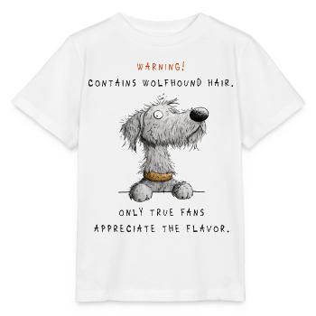 Contains Wolfhound Hair Irischer Wolfshund  - Stanley/Stella Kinder T-Shirt MINI CREATOR  - Weiß - Vorne - Maike (125cm)