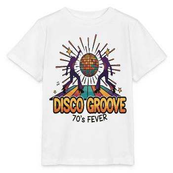 Disco Groove 70er Fever - Stanley/Stella Kinder T-Shirt MINI CREATOR  - Weiß - Vorne - Maike (125cm)