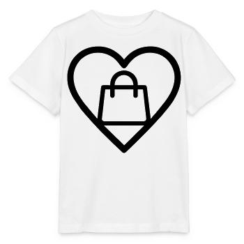 Herz + Shopping – Shopping-Liebhaber - Stanley/Stella Kinder T-Shirt MINI CREATOR  - Weiß - Vorne - Maike (125cm)