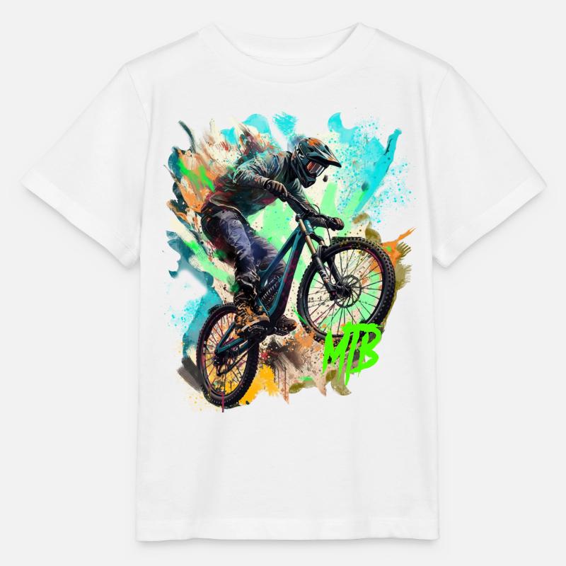Vélo VTT - T-shirt bio MINI CREATOR Stanley/Stella Enfant - blanc