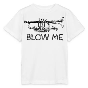 Lustiger Slogan mit Trompete - Stanley/Stella Kinder T-Shirt MINI CREATOR  - Weiß - Vorne - Maike (125cm)