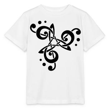 Musikalische Note in Triskelion - Stanley/Stella Kinder T-Shirt MINI CREATOR  - Weiß - Vorne - Maike (125cm)