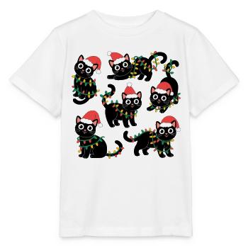 Lumières de Noël pour chats - T-shirt bio MINI CREATOR Stanley/Stella Enfant - blanc - Devant - Maike (125cm)