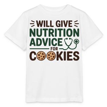 Will Give Nutrition Advice For Cookies Expert  - Stanley/Stella MINI CREATOR Kids’ T-Shirt - white - Front - Maike (125cm)