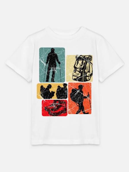 Wanderpfad Collage - Stanley/Stella Kinder T-Shirt MINI CREATOR - Weiß