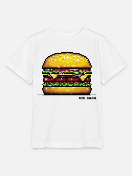 Pixel Hamburger - Stanley/Stella Kinder T-Shirt MINI CREATOR  - Weiß