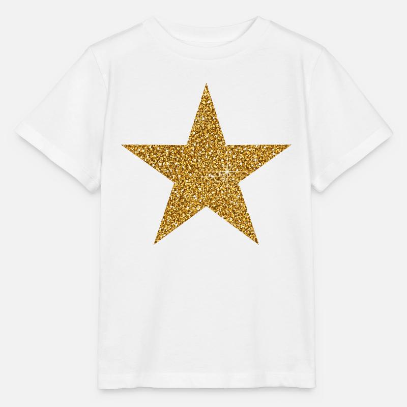 Étoile dorée vintage Étoile d’Étoile Étoile É - T-shirt bio MINI CREATOR Stanley/Stella Enfant - blanc