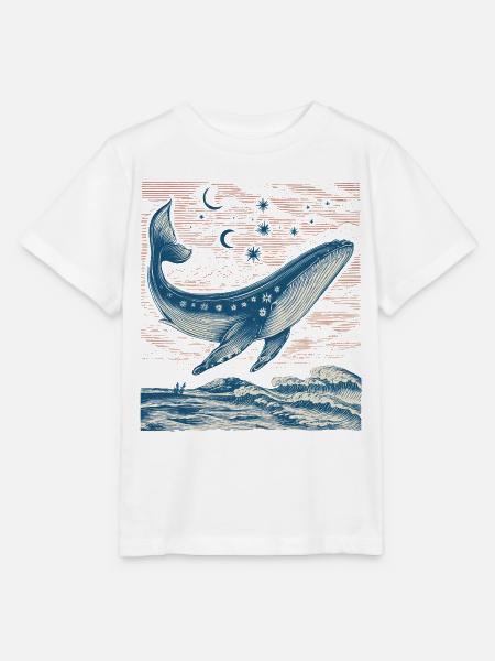 Mystischer Sternenwal über nächtigen Wellen - Stanley/Stella Kinder T-Shirt MINI CREATOR - Weiß
