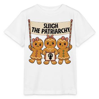 Sleigh The Patriarchy - Stanley/Stella MINI CREATOR Kids’ T-Shirt - white - Front - Maike (125cm)