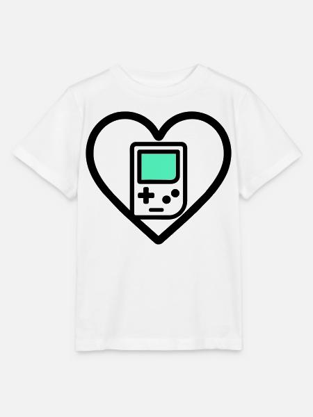 Retro Heart – Retro-Handheld-Konsole - Stanley/Stella Kinder T-Shirt MINI CREATOR - Weiß