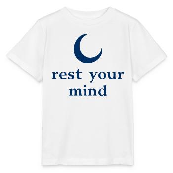 Rest Your Mind Moon Mindfulness Statement - Stanley/Stella MINI CREATOR Kids’ T-Shirt - white - Front - Maike (125cm)
