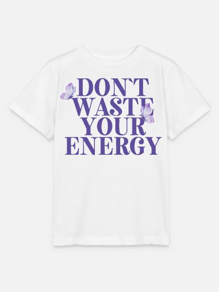Dont Waste Your Energy - Stanley/Stella Kinder T-Shirt MINI CREATOR - Weiß