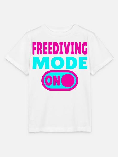 Freediving Mode ON - Taucher - Stanley/Stella Kinder T-Shirt MINI CREATOR - Weiß