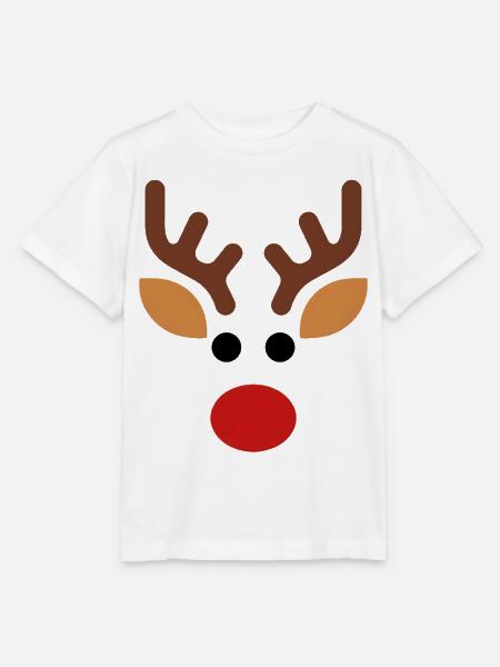 Minimalistische Rudolph-Rentiere - Stanley/Stella Kinder T-Shirt MINI CREATOR - Weiß