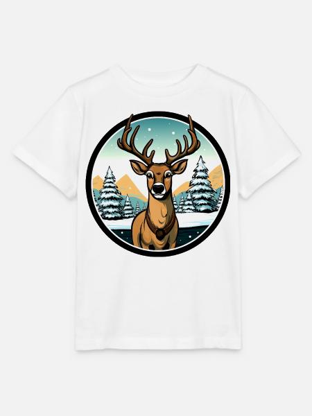 Hirsche Winter Style - Stanley/Stella Kinder T-Shirt MINI CREATOR - Weiß