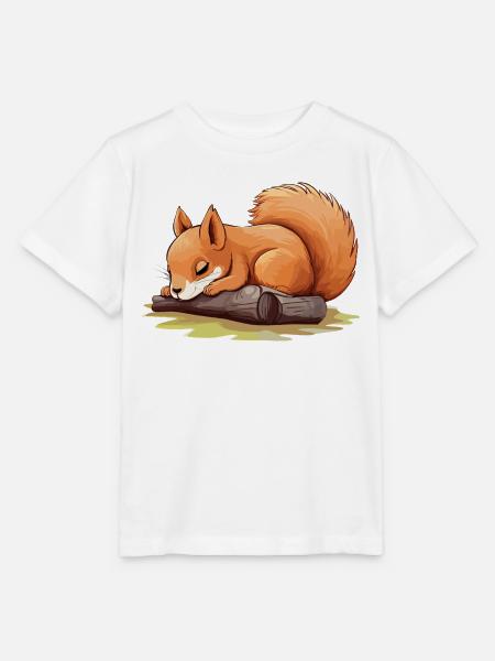 Eichhörnchen Süß Niedlich Baby Kinder Tier Cartoon - Stanley/Stella Kinder T-Shirt MINI CREATOR  - Weiß