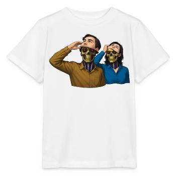 WIR SIND HIER – Geek & Science-Fiction - Stanley/Stella Kinder T-Shirt MINI CREATOR  - Weiß - Vorne - Maike (125cm)