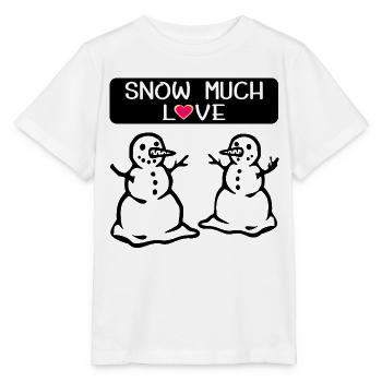 Snowman Love Winter Christmas - Stanley/Stella MINI CREATOR Kids’ T-Shirt - white - Front - Maike (125cm)