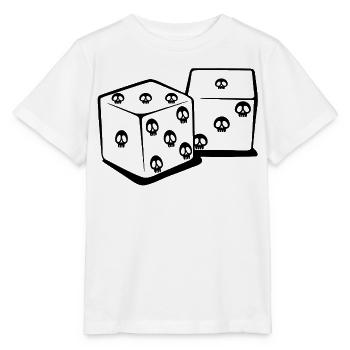 Mit Würfeln spielen (schwarz) - Stanley/Stella Kinder T-Shirt MINI CREATOR  - Weiß - Vorne - Maike (125cm)
