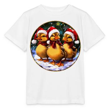 Weihnachtsmann Entchen - Stanley/Stella Kinder T-Shirt MINI CREATOR  - Weiß - Vorne - Maike (125cm)
